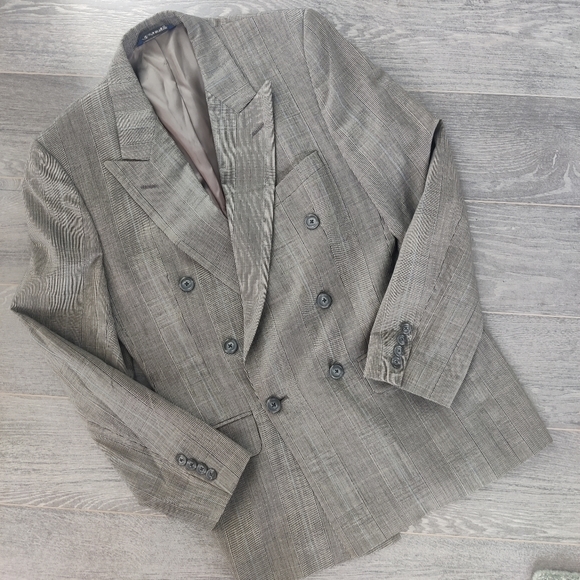 VTG Burberry Plaid Blazer - Picture 1 of 4